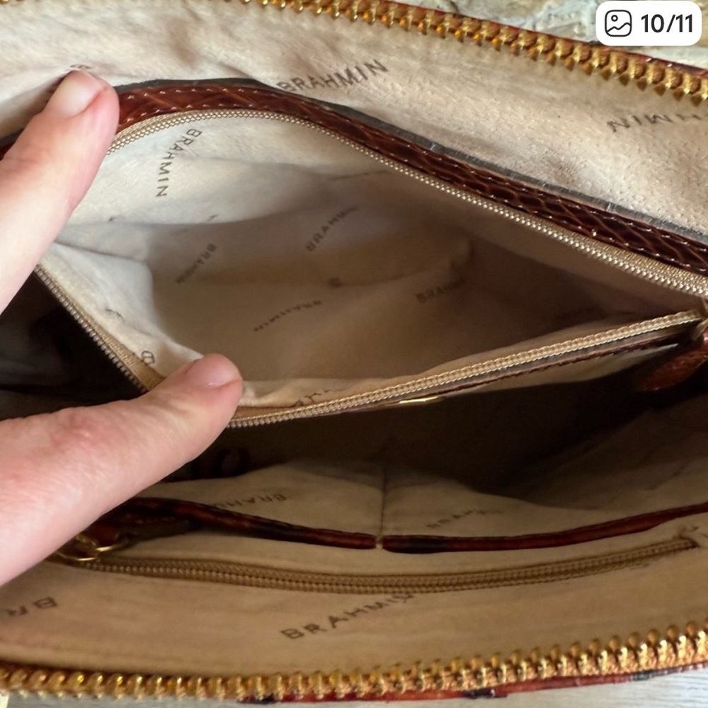 Brahmin Louise Pecan Satchel Dillard 75th Anniversary Melbourne Collection - Picture 8 of 9